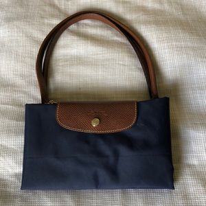 Large Navy Longchamp Tote Bag
